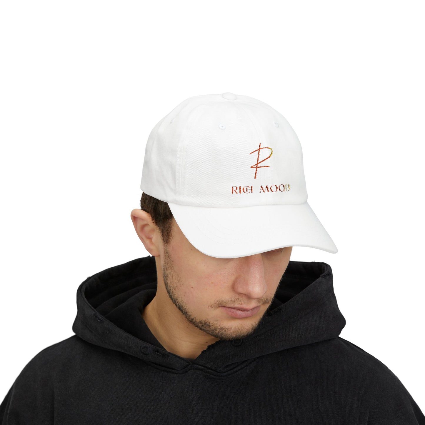 Rich Mood Classic Dad Cap - Stylish White Hat for Trendsetters