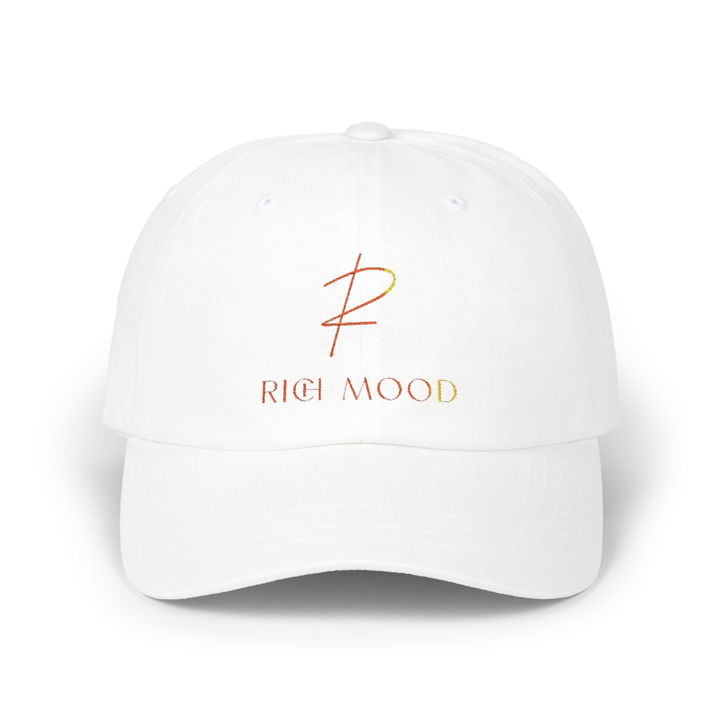 Rich Mood Classic Dad Cap - Stylish White Hat for Trendsetters