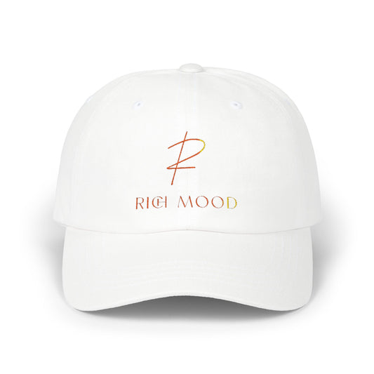 Rich Mood Classic Dad Cap - Stylish White Hat for Trendsetters